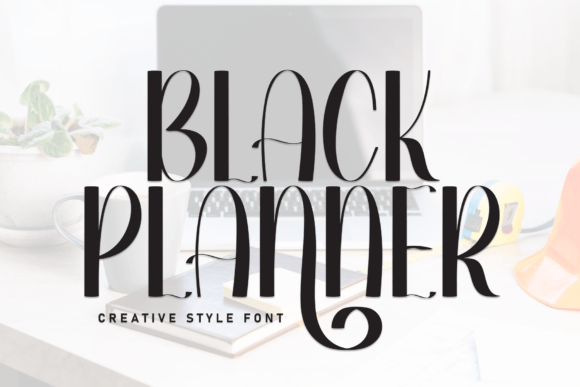 Black Planner: A Whimsical Display Font for Warm Digital Branding