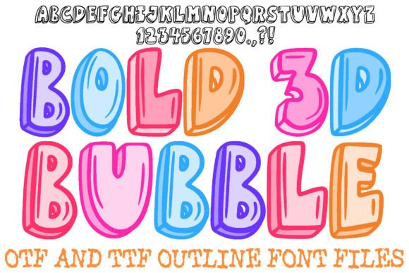 Bold 3D Bubble Font for Impactful Web Design