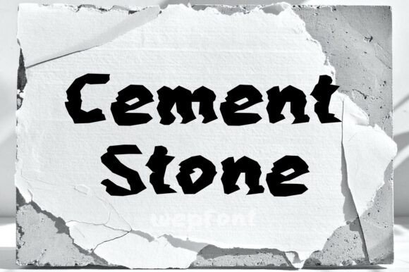 Cement Stone: A Bold Display Font for Handmade Labels & Shop Branding