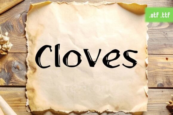 Cloves: A Handwritten Display Font That Feels Like a Warm Invitation