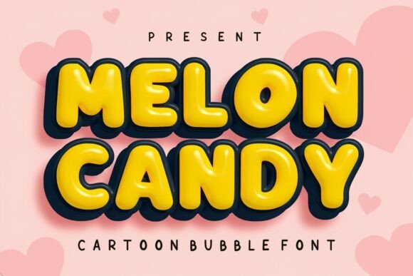 Melon Candy Font: Playful Display Type for Handmade Labels & Printables