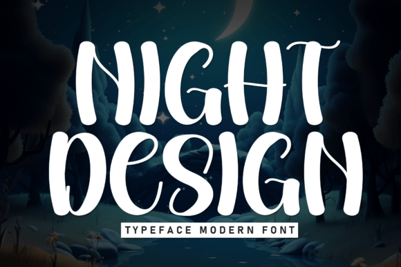 Night Design: A Whimsical Handwritten Display Font for Digital Charm