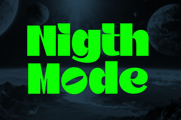 Night Mode: A Futuristic Display Font for Handmade Creators