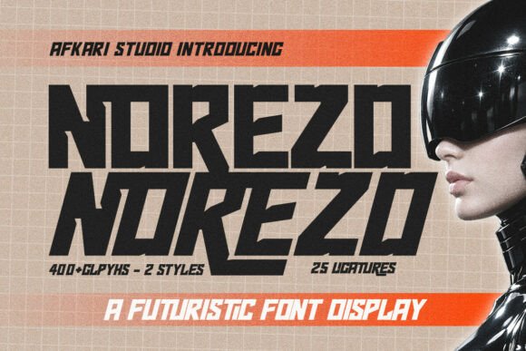 Norezo: A Futuristic Display Font for Editorial Impact