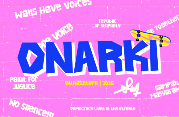 Onarki Font: Bold Urban Energy for Campaign Headlines