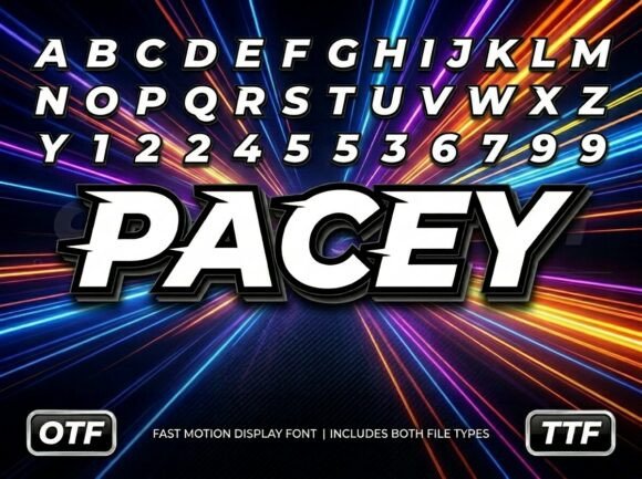 Pacey: A Display Font That Moves Your Message Forward