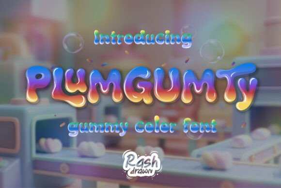Plumgumty: A Glossy Gummy Display Font for Scroll-Stopping Campaigns