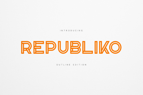 Republiko Outline: A Clean, Architectural Display Font