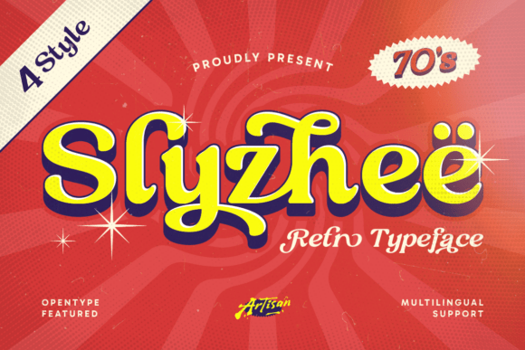 Slyzhee: A Retro Display Font That Strengthens Your Brand