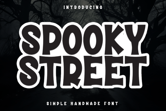 Spooky Street Display Font for Handmade Creators